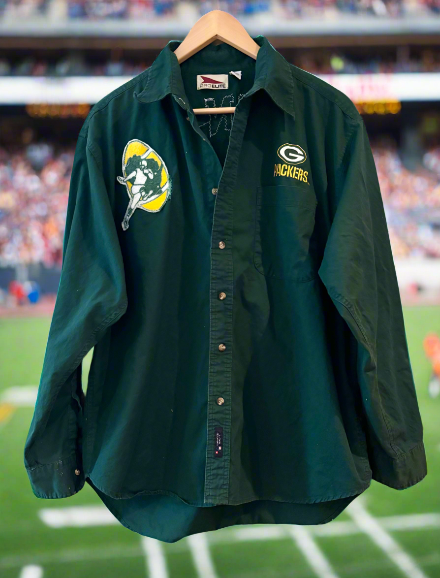 Reworked Retro NFL PACKERS oversized Game Day Shirt