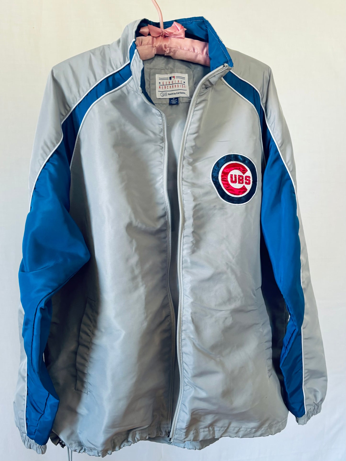 Retro 90s MLB Chicago Cubs Zip up color Block Coat Jacket