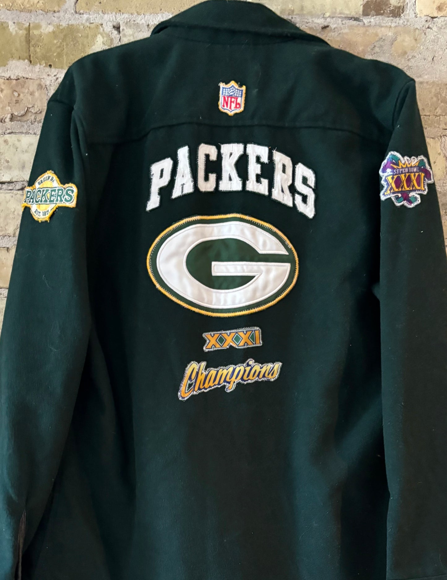 Reclaimed Vintage Wool Game Day Packers Flannel shirt