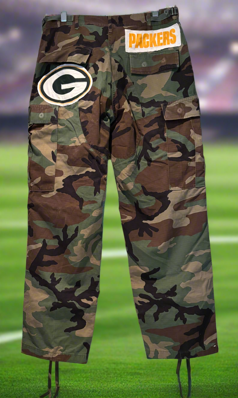Reworked vintage camouflage BDU Game Day Pants