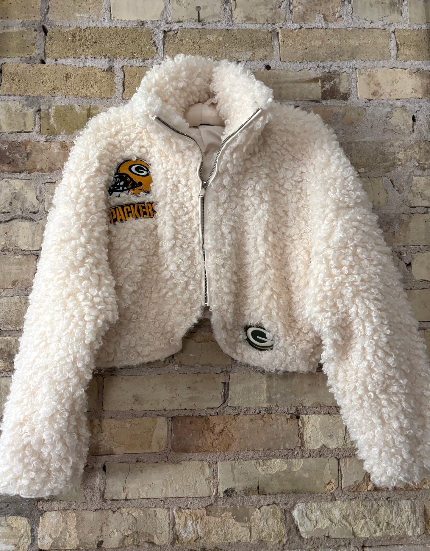 Curly Faux Fur Game Day Jacket  Coat
