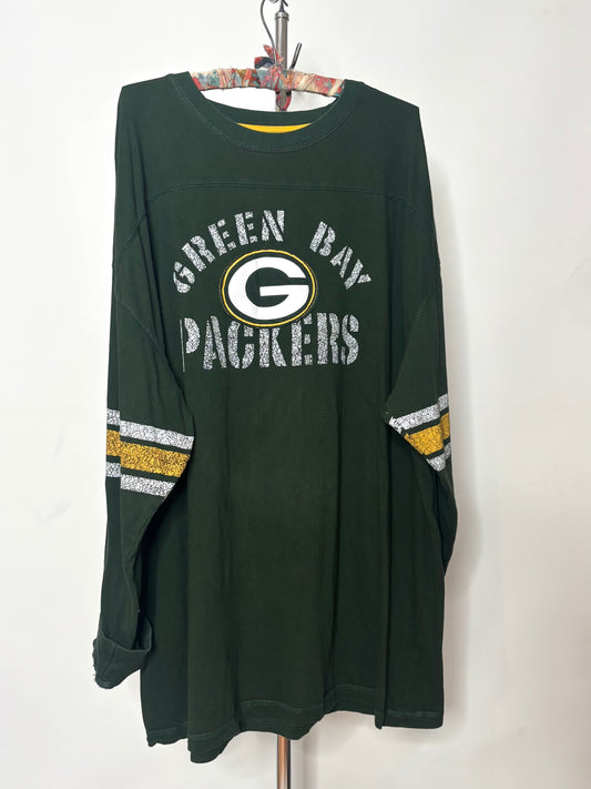 Oversized Vintage Packers Long sleeve T-shirt Mini Dress