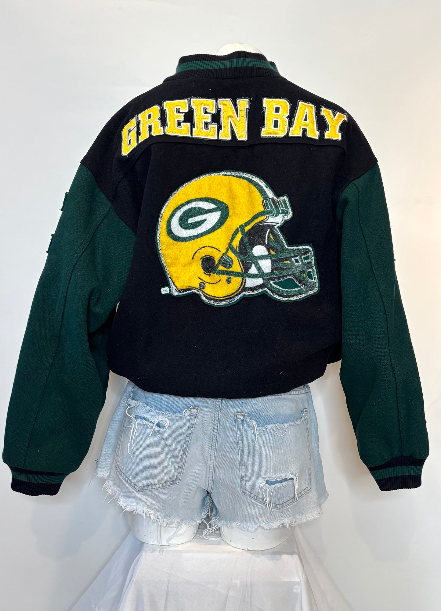Vintage Game Day Wool Varsity Bomber Jacket