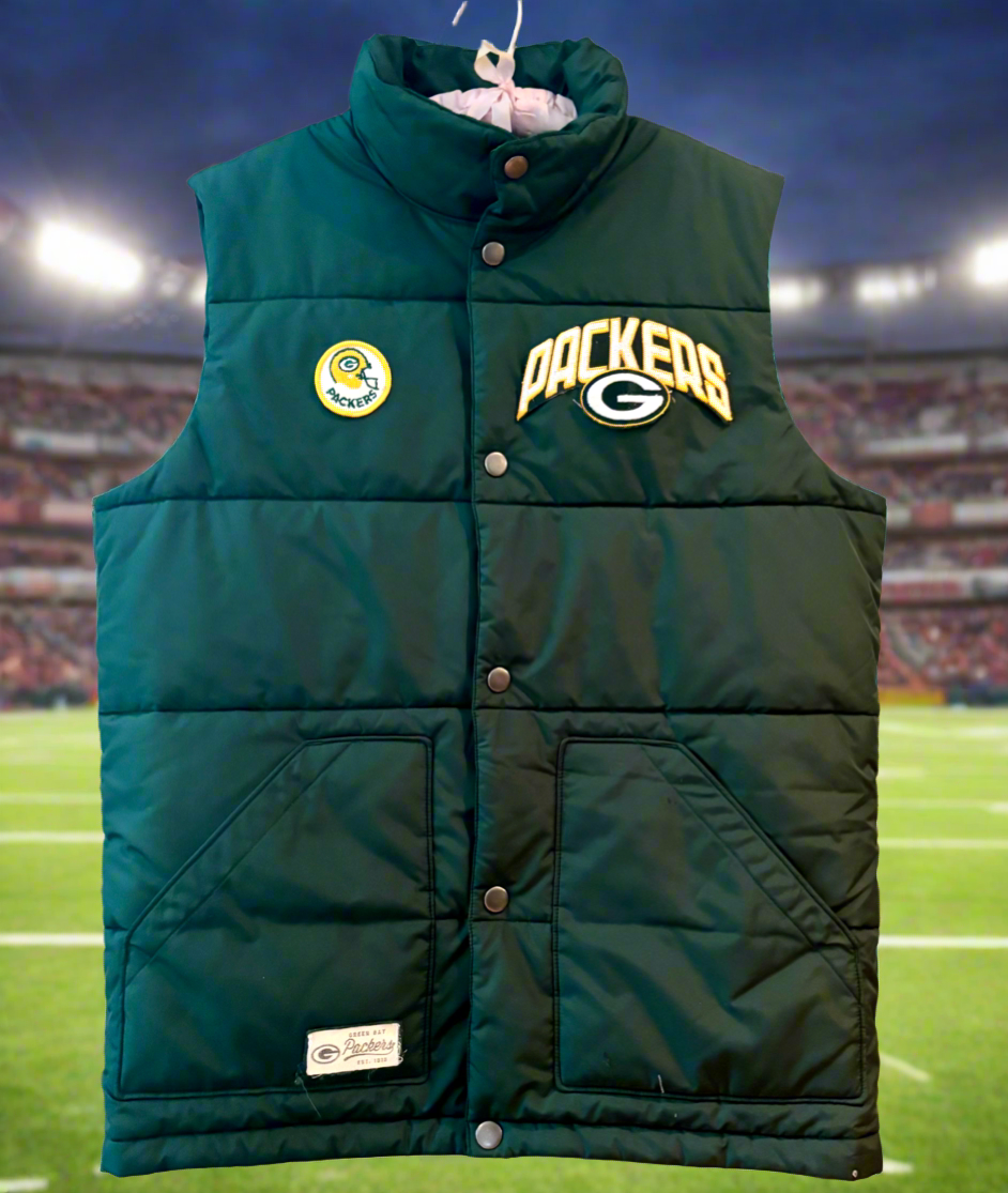 Reworked Vintage Game Day Puffer Vest