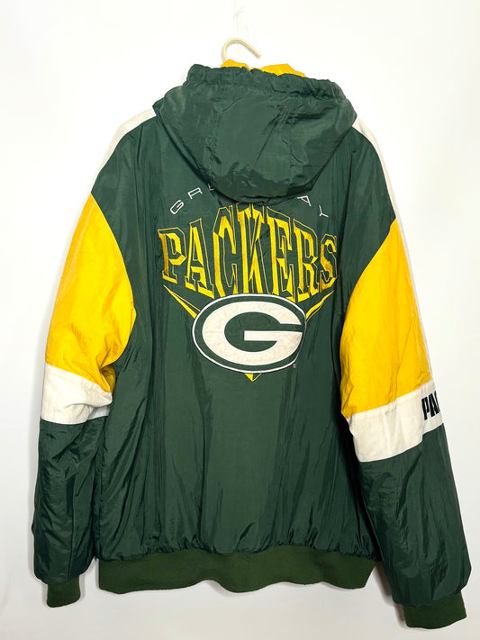RARE Vintage Green Bay Packers Sideline Puffer Stadium Jacket