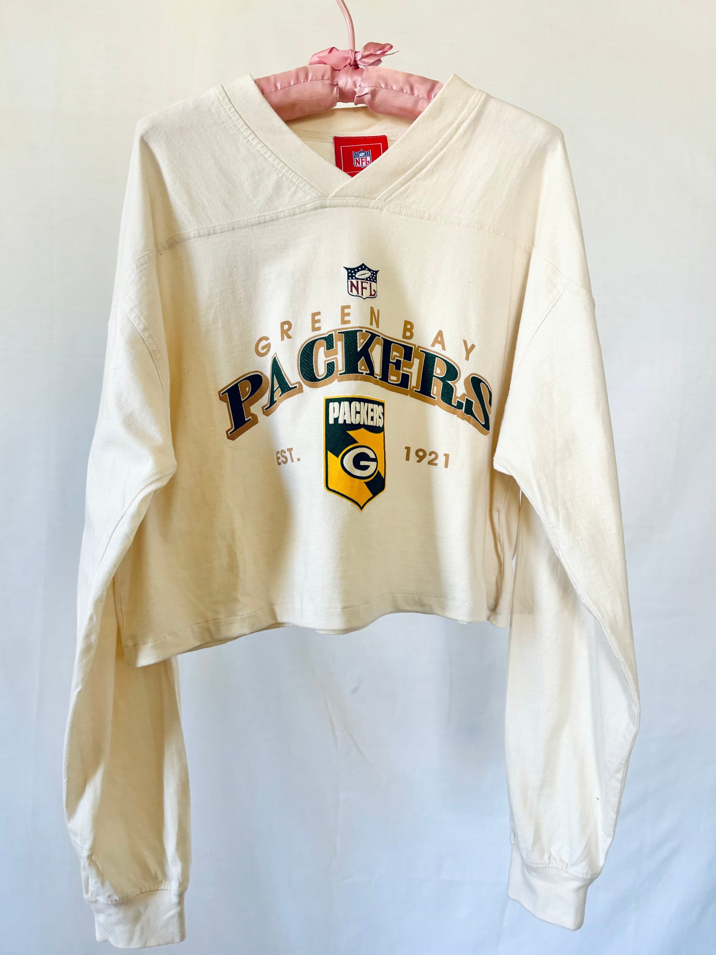 Reworked Green Bay Packers cropped Vintage Throwback Graphic Tee