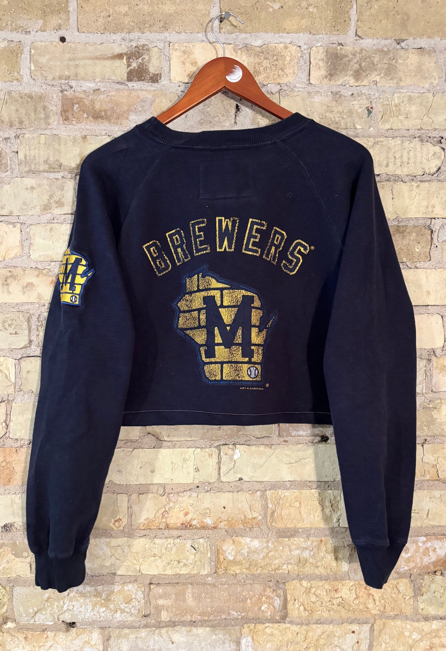 Brewers Retro Game Day Embroidered Crewneck