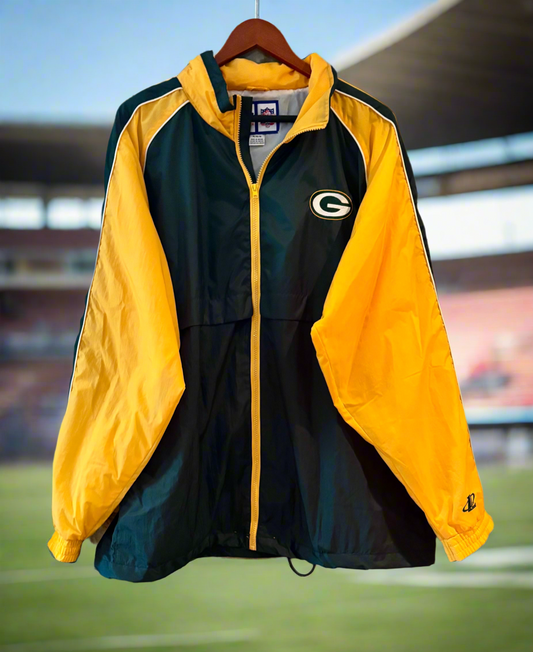 Vintage Green Bay Packers zip Up Stadium Windbreaker