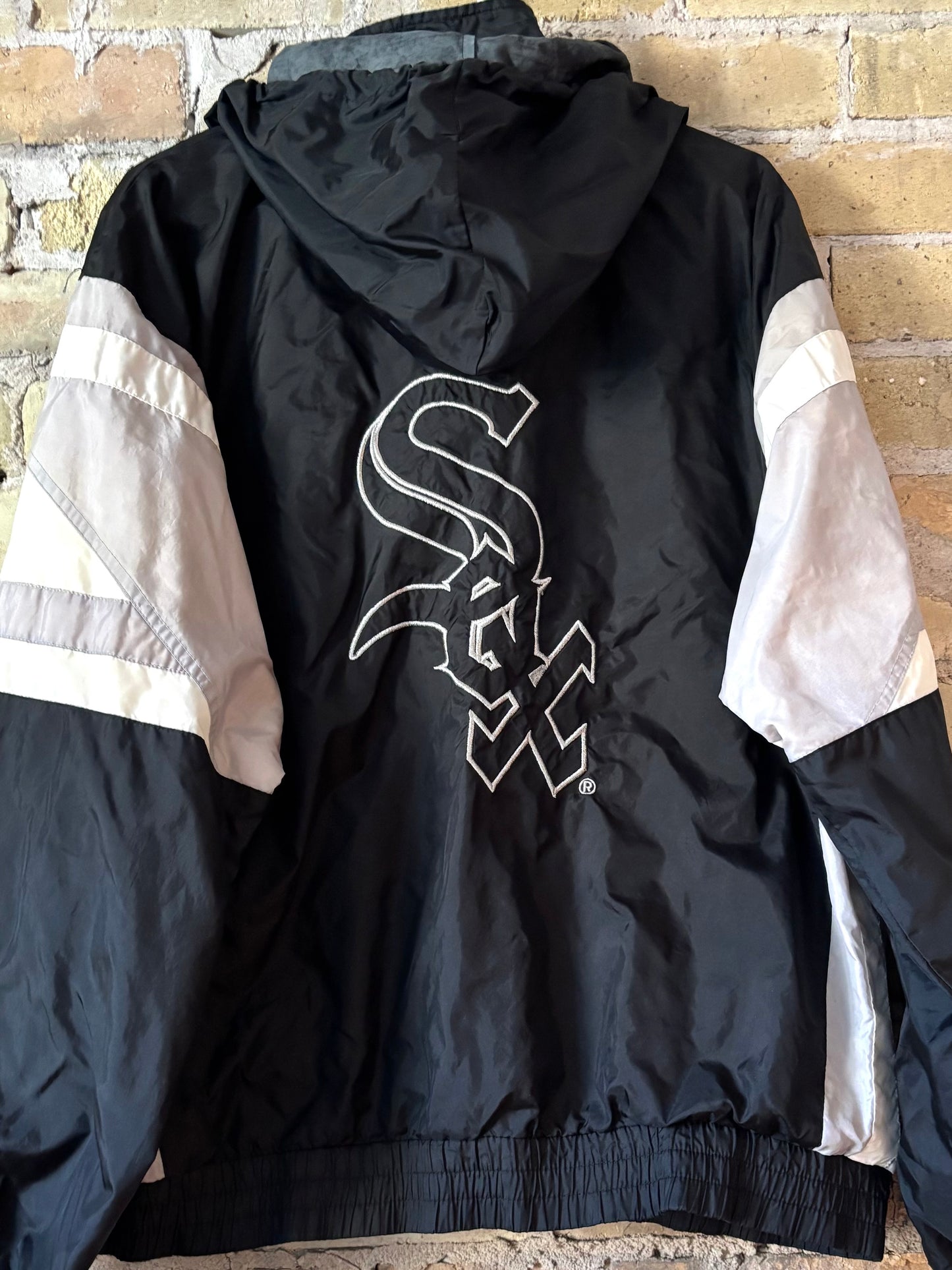 Retro Chicago White Sox STARTER Zip Up windbreaker Coat Jacket