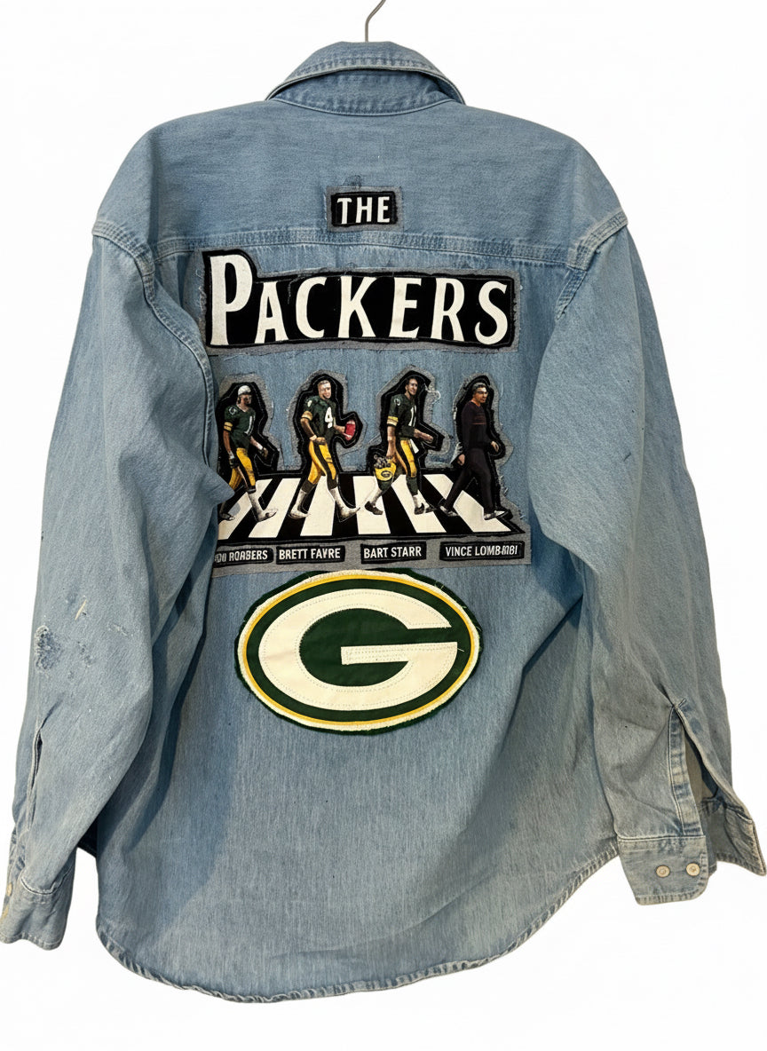 Reworked 90’s Packers Game Day Denim Shirt