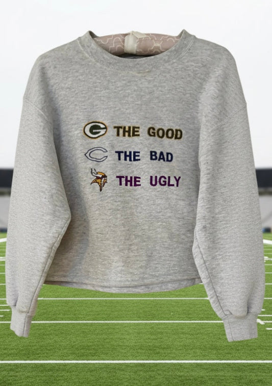 Vintage 90’s Green Bay Packers Heather Gray Division Rivals  crewneck