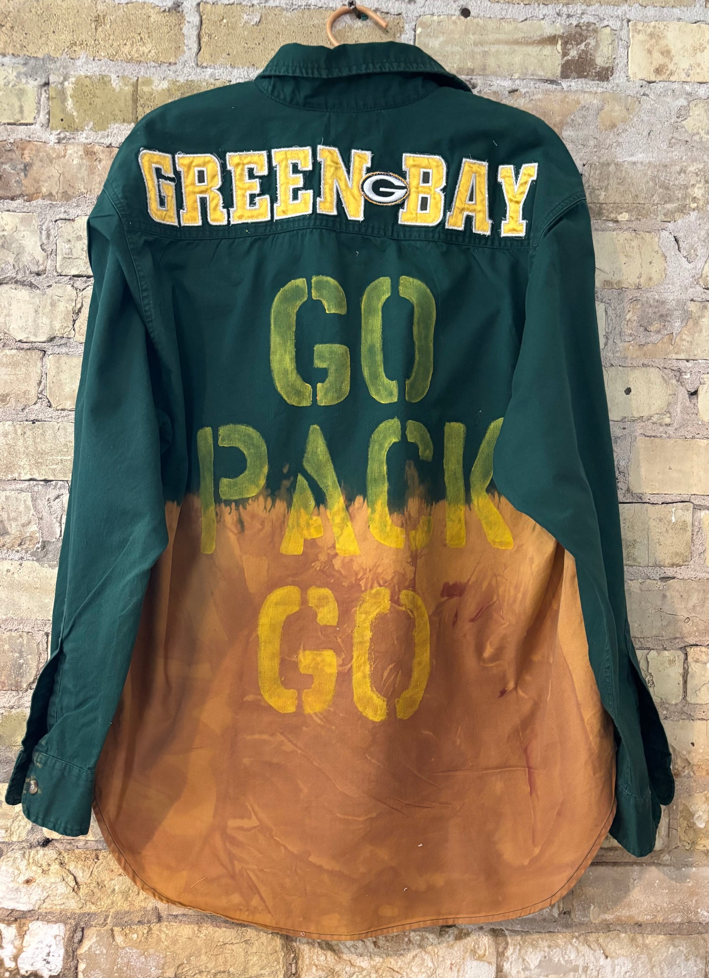 Retro PACKERS oversized Ombré Game Day Shirt