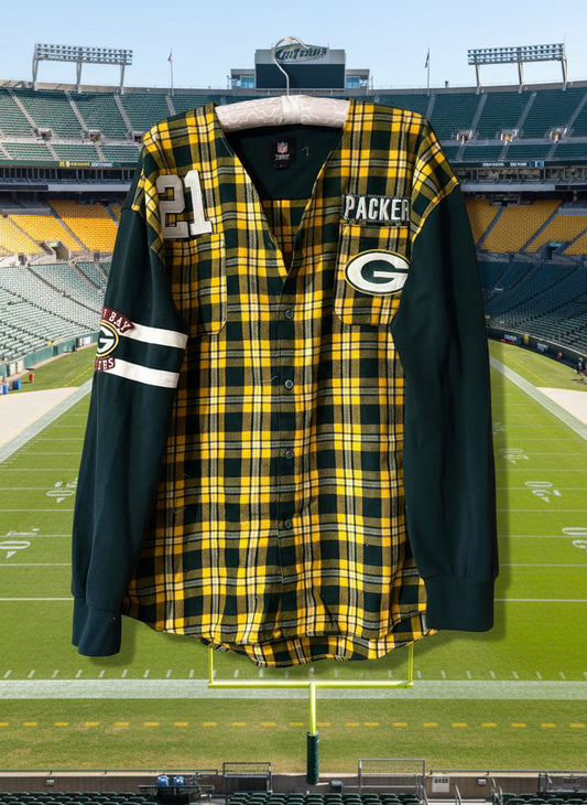 Reworked Packers NFL Game Day Flannel Shirt