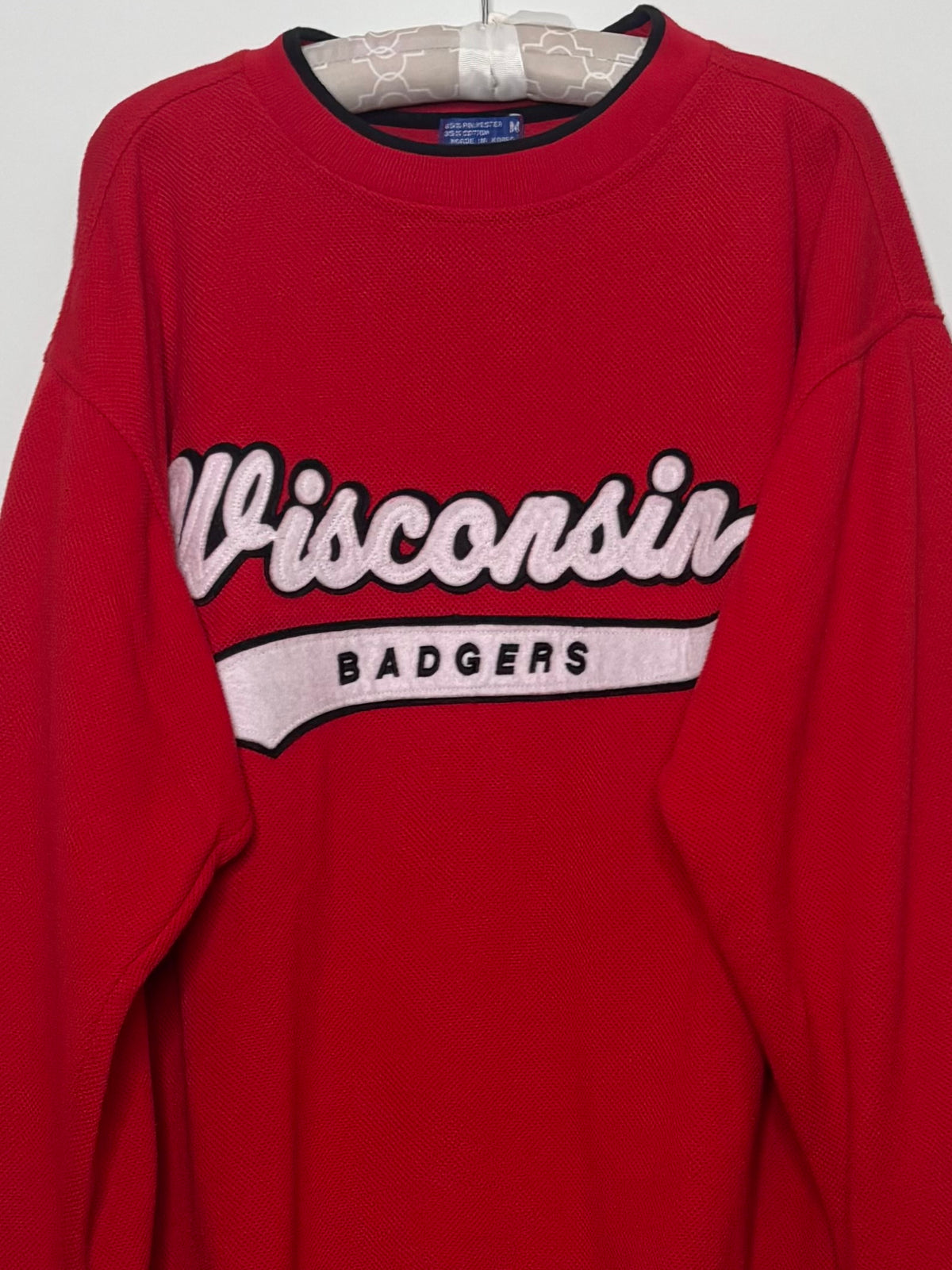 90’s Retro Wisconsin Badgers Script Logo crewneck