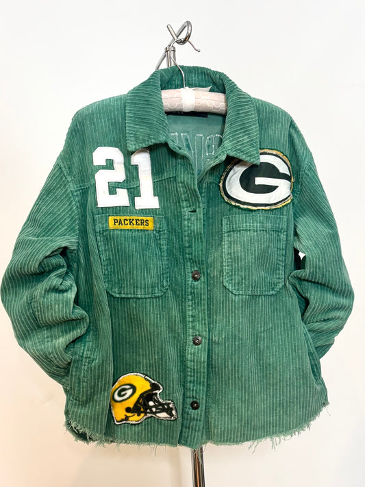 Over dyed Corduroy Game Day Shacket