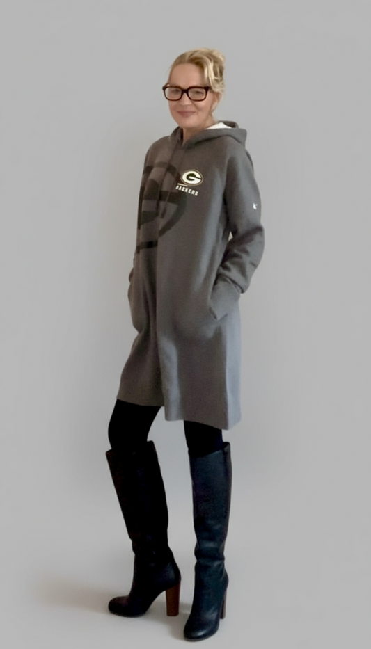 Y2K Woman’s Green Bay Packers Hooded Sweatshirt Dress