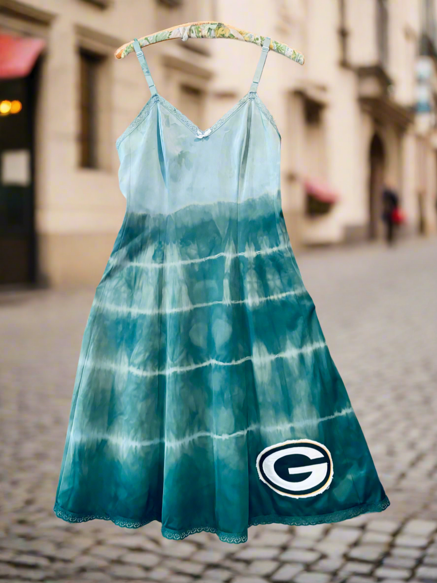 Reworked vintage Hand dyed Game Day Slip Dress
