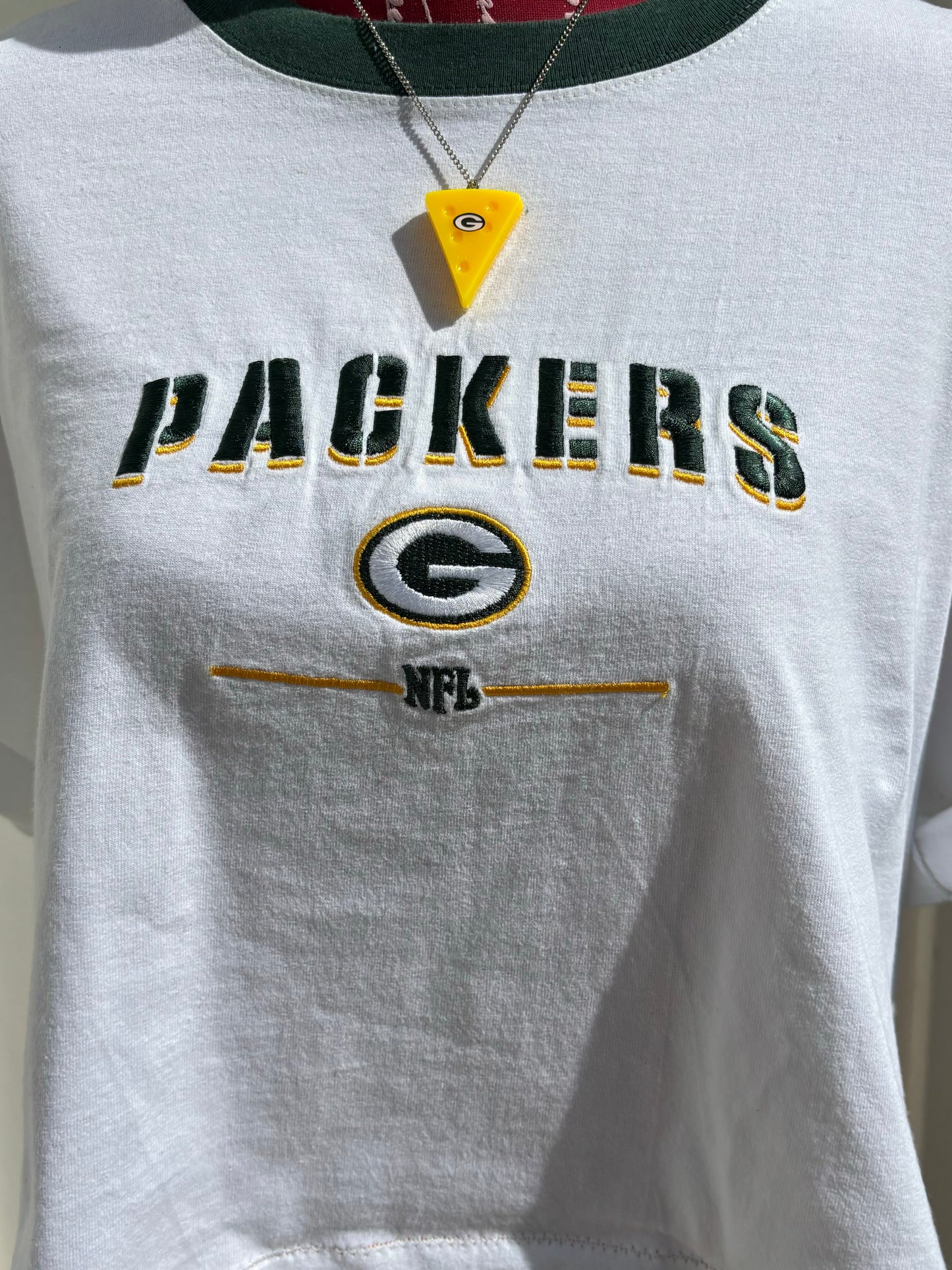 Reworked Packers Retro cropped Ringer Tee