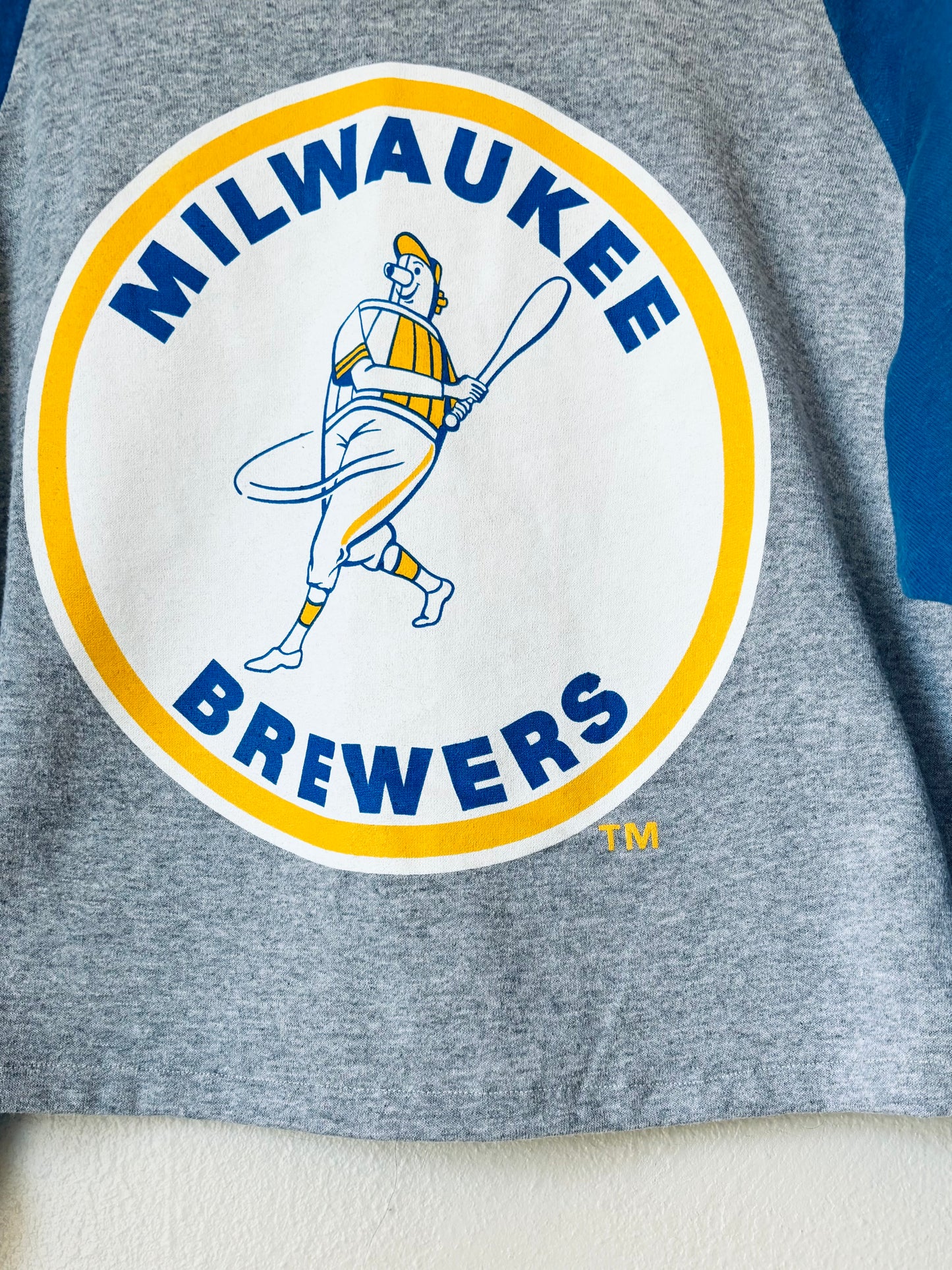 Reworked Milwaukee Brewers Throwback cropped Jersey Tee