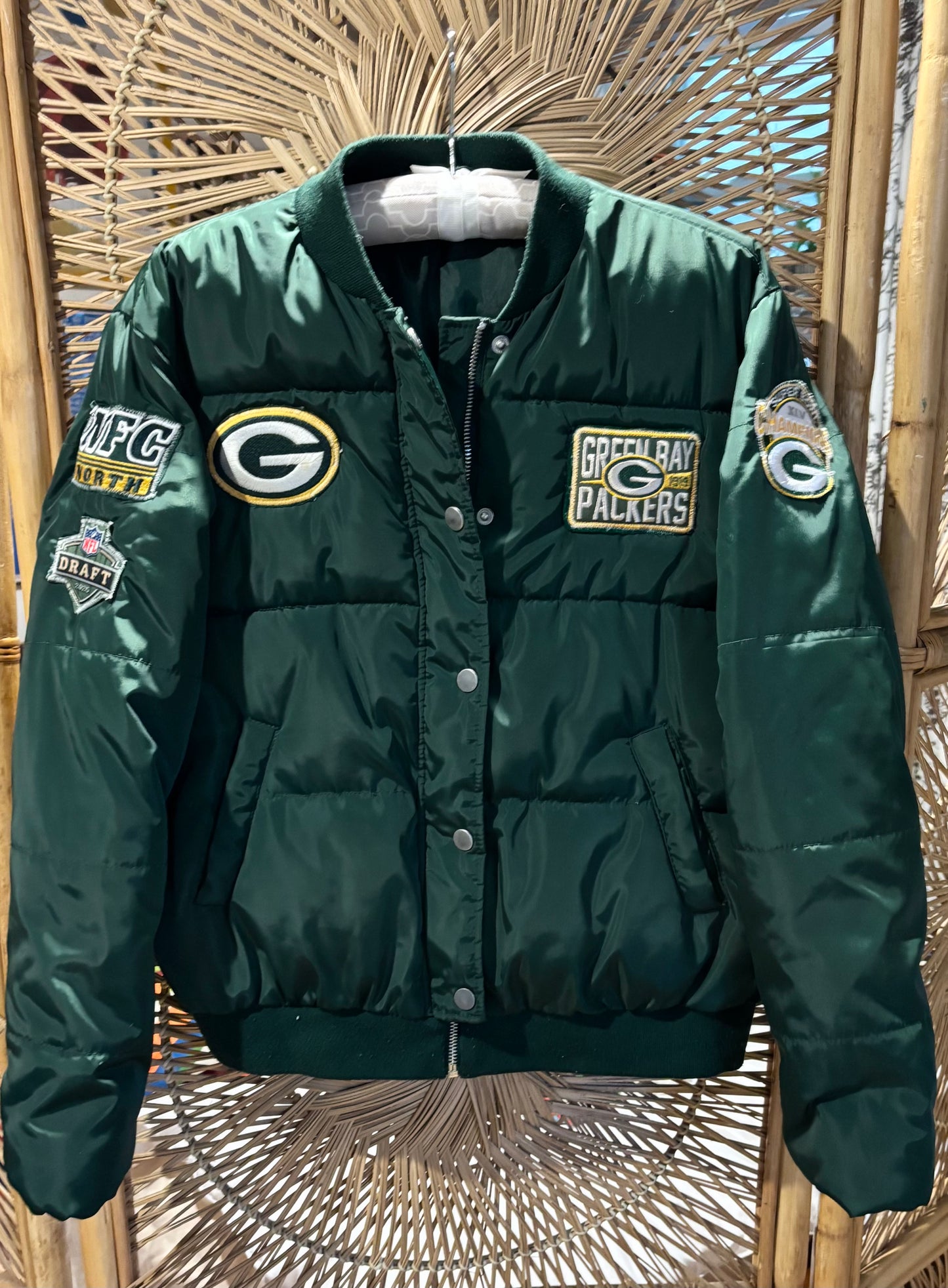 Retro Game day Puffer Bomber Jacket