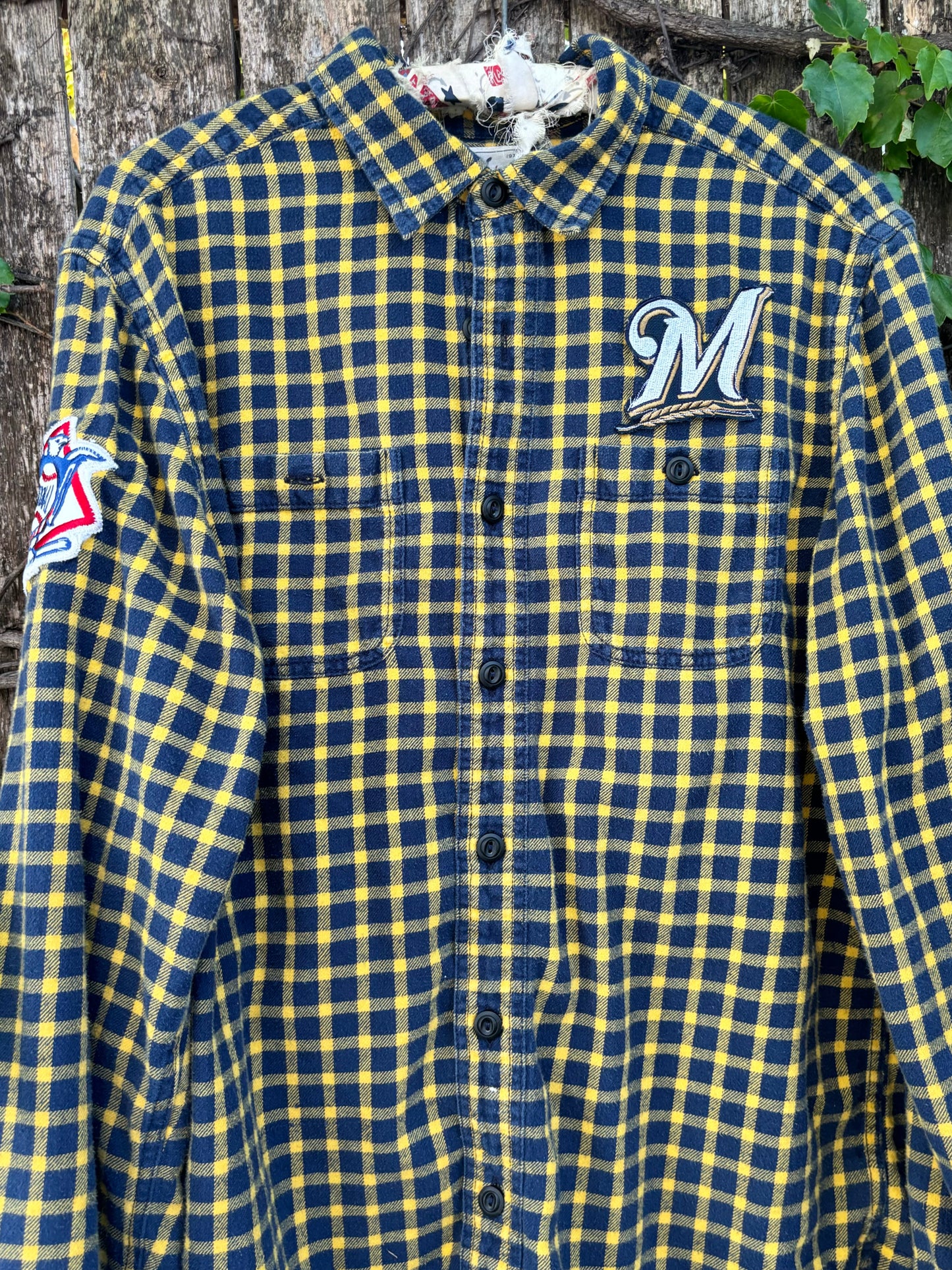 Reworked Milwaukee Brewers Game Day Flannel Shirt