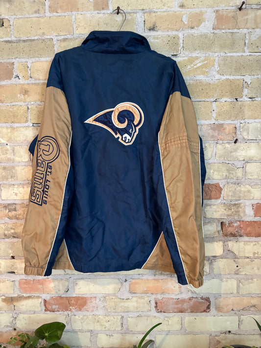 Retro ST LOUIS RAMS Full Zip winbreaker track Coat Jacket