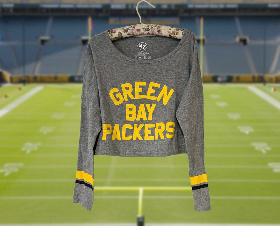 Reworked Packers Throwback Acme Cropped Jersey Tee