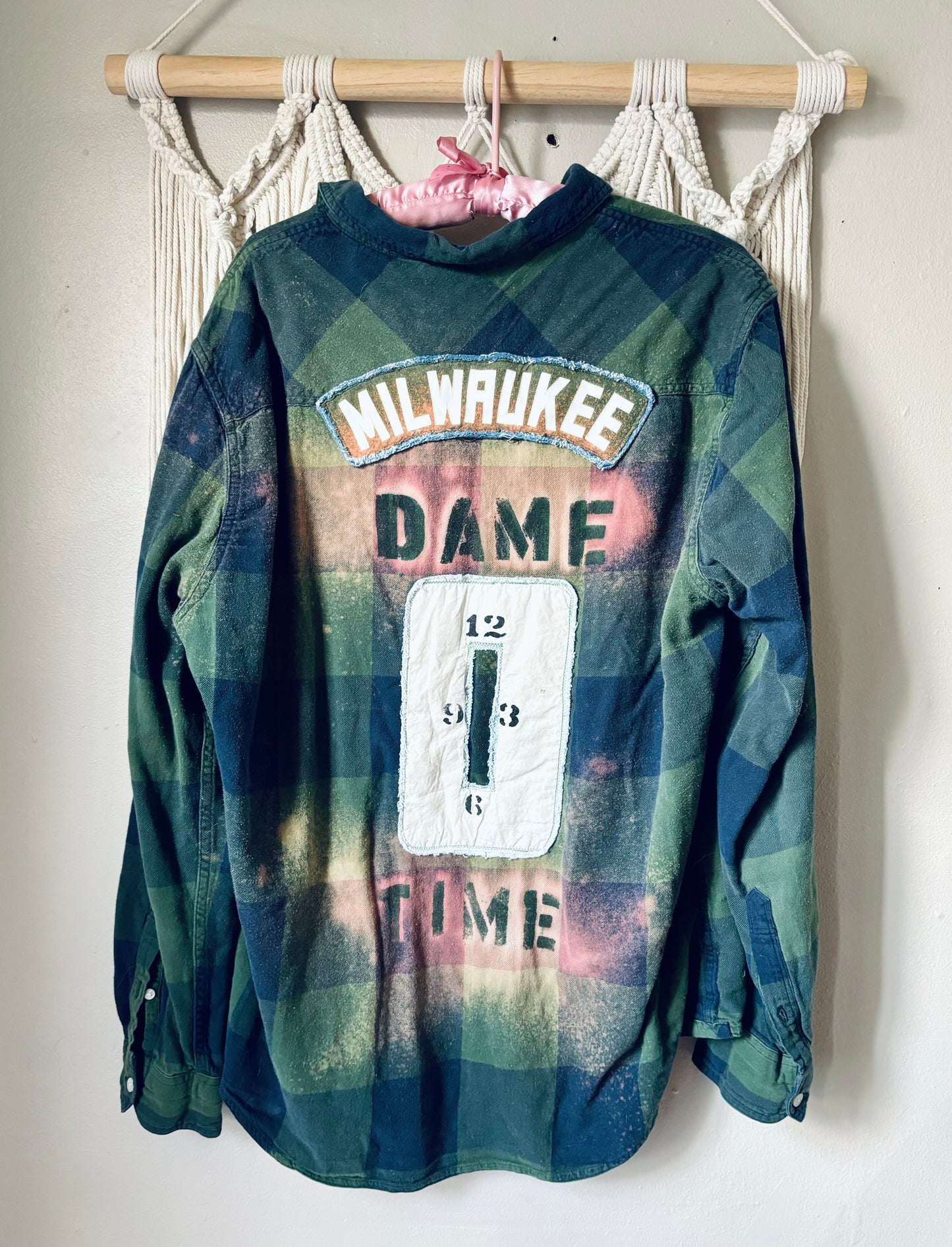 Reworked over dyed distressed Game Day Flannel