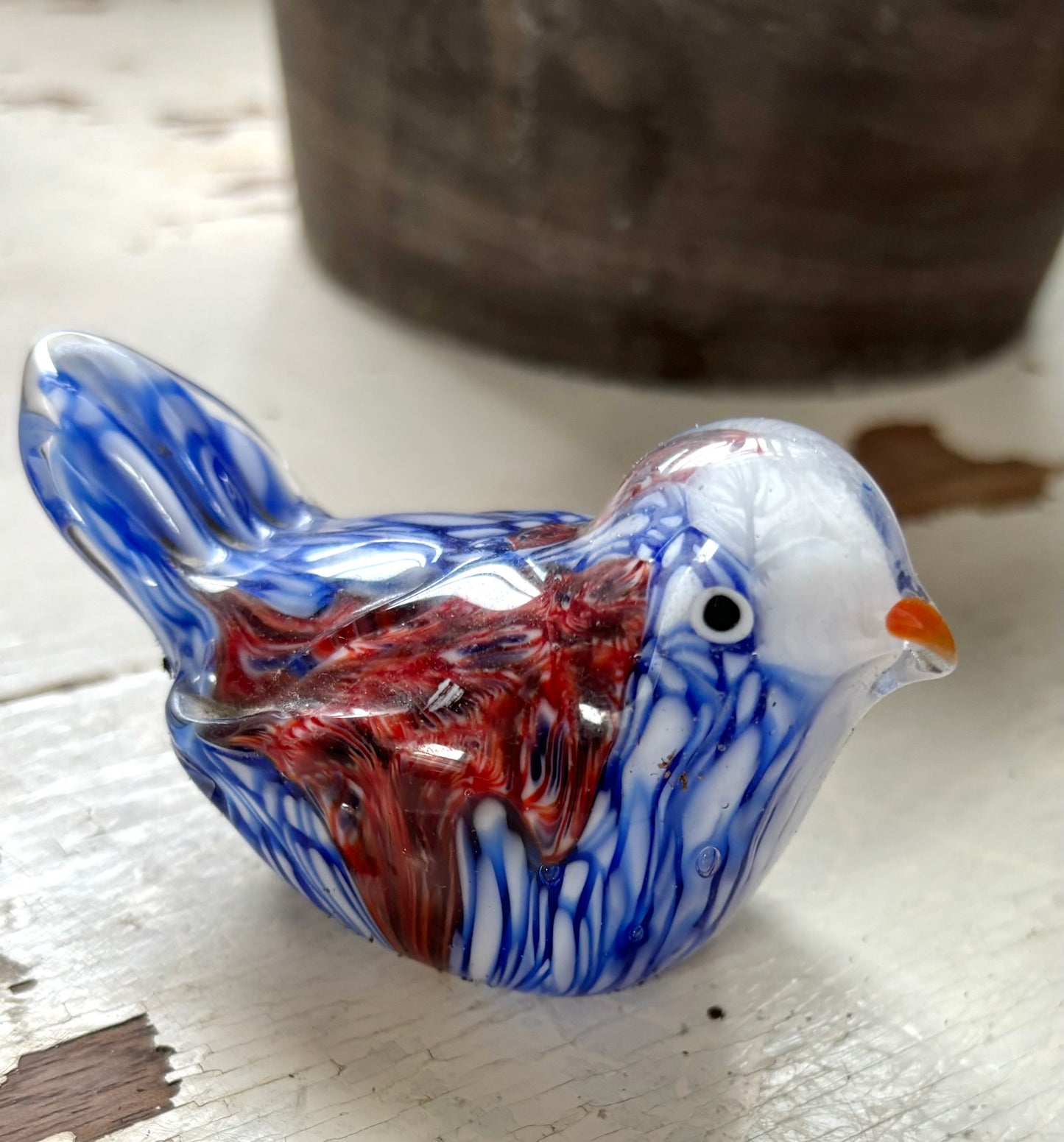 Vintage Murano Millefiori Glass Plant Pet Bird Figurine