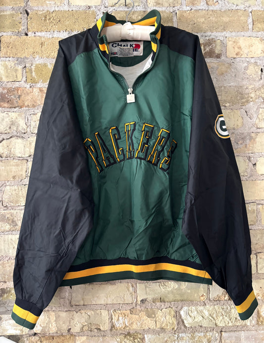 Retro 80’s Packers 1/4 Zip Color Block windbreaker Pullover