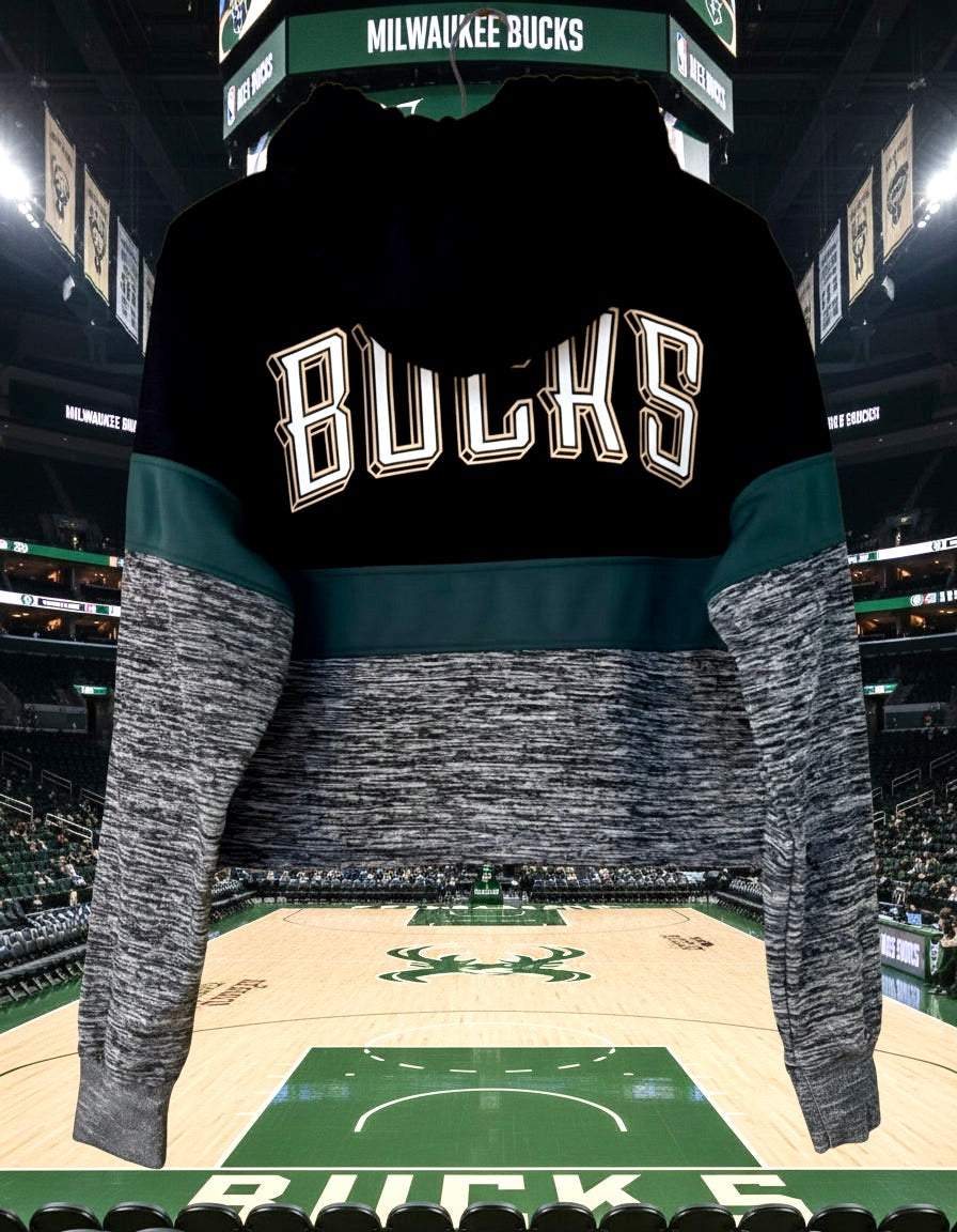 Reworked Milwaukee Bucks Cropped Hoodie