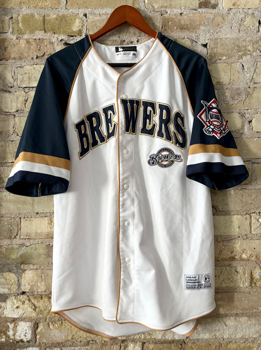Milwaukee Brewers Retro Button up Baseball Jersey