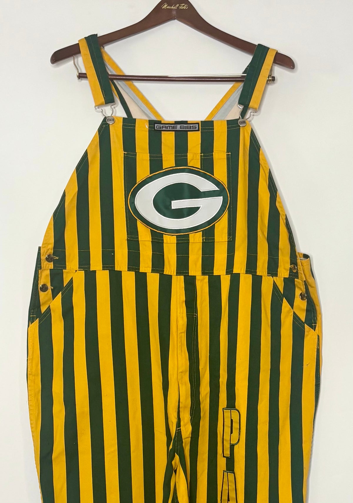 Vintage Striped  Game Day Bib Overalls