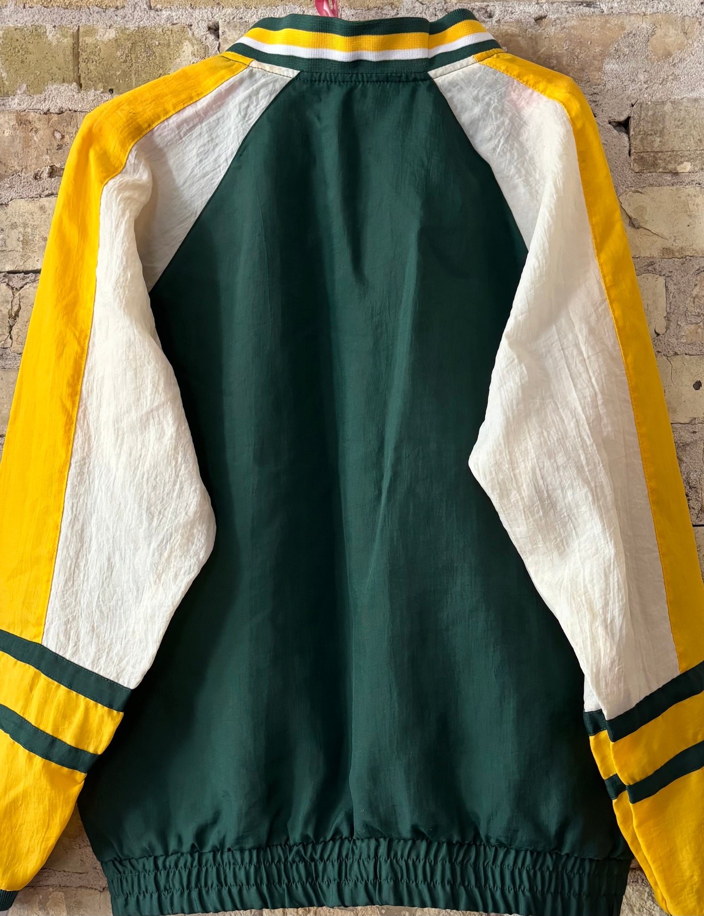 Retro 80’s RARE Green Bay Packers Color Block V Neck windbreaker