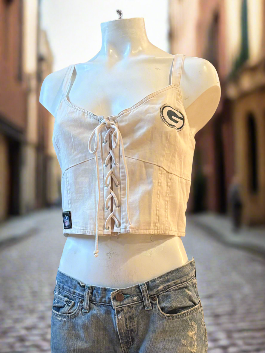 Reworked GameDay Corset tank top