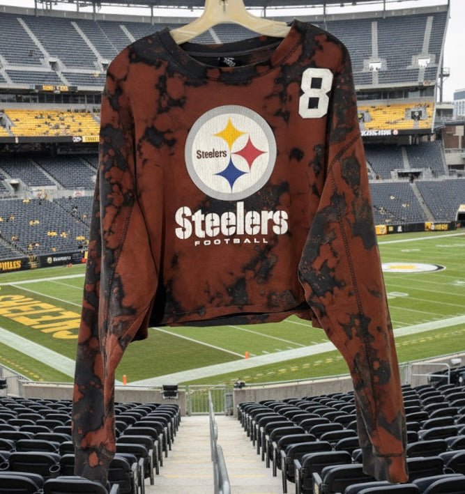 Reworked Vintage Pittsburgh Steelers Distressed Crewneck