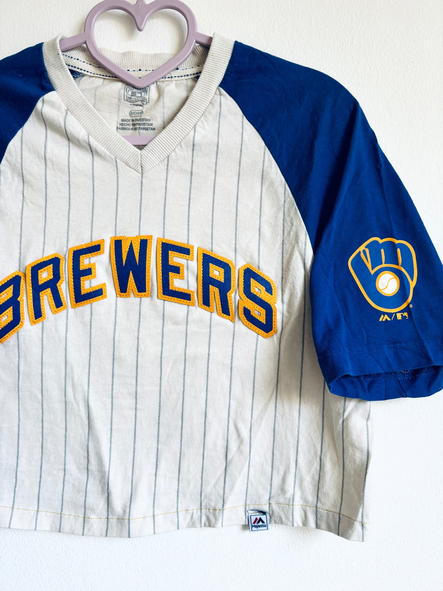 Reworked Brewers Vintage Striped Jersey Tee