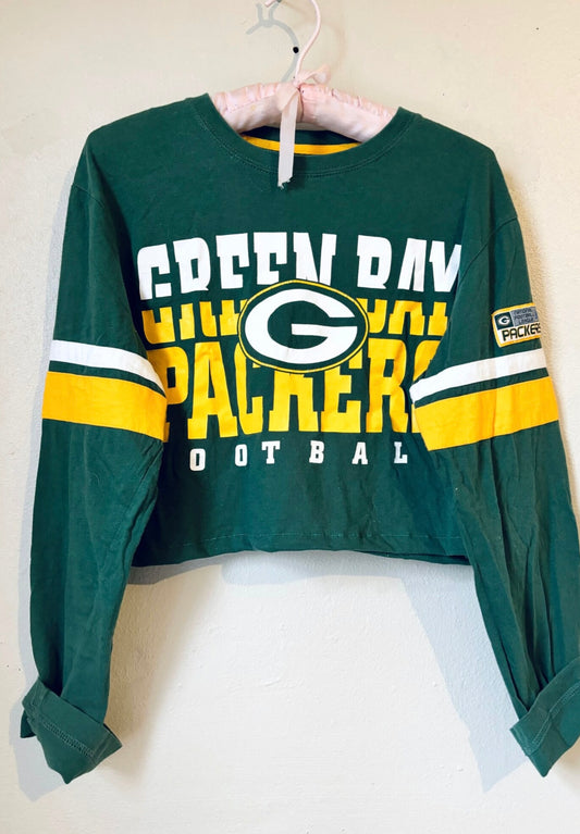 Reworked Green Bay Packers cropped Graphic Tee