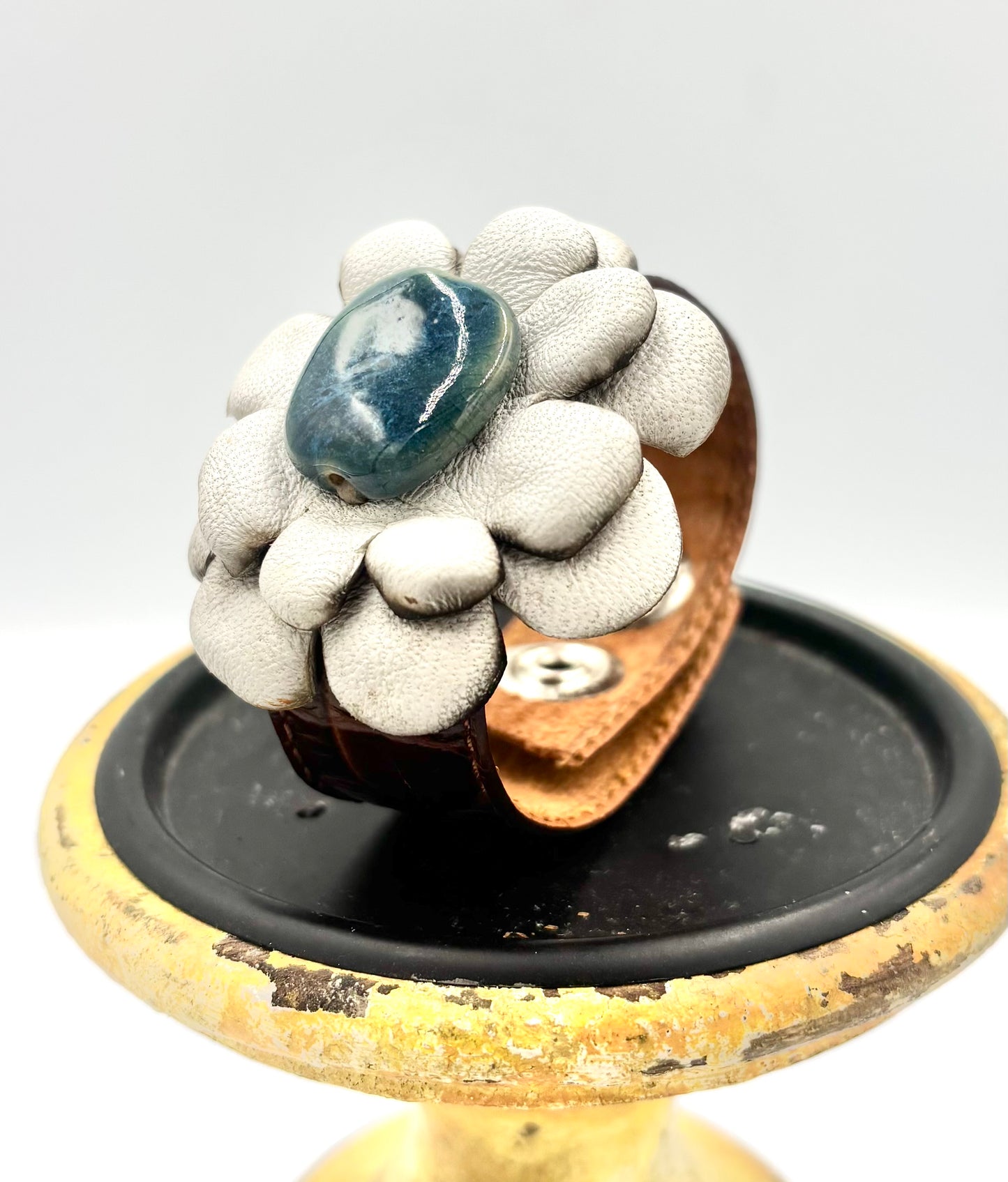 HandTooled Boho Leather Cuff Bracelet