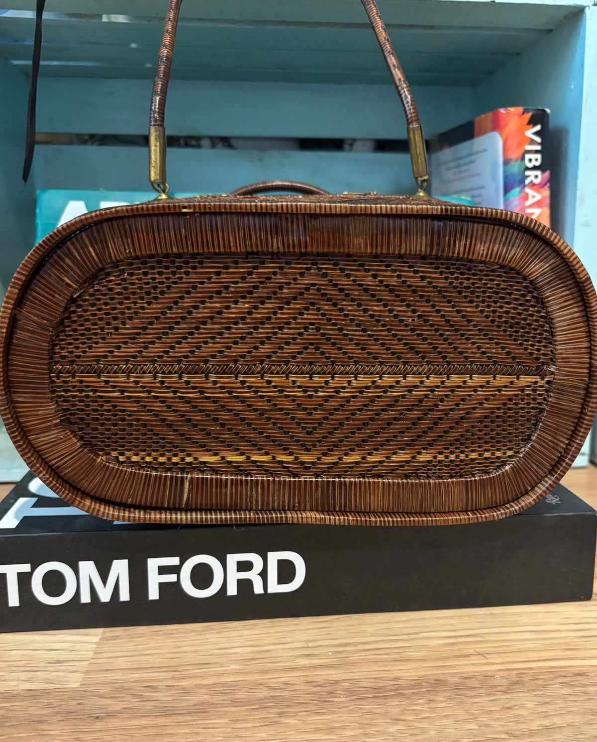 Vintage 60’s Traditional Yan Lipao Thai Top Handle Handwoven Purse
