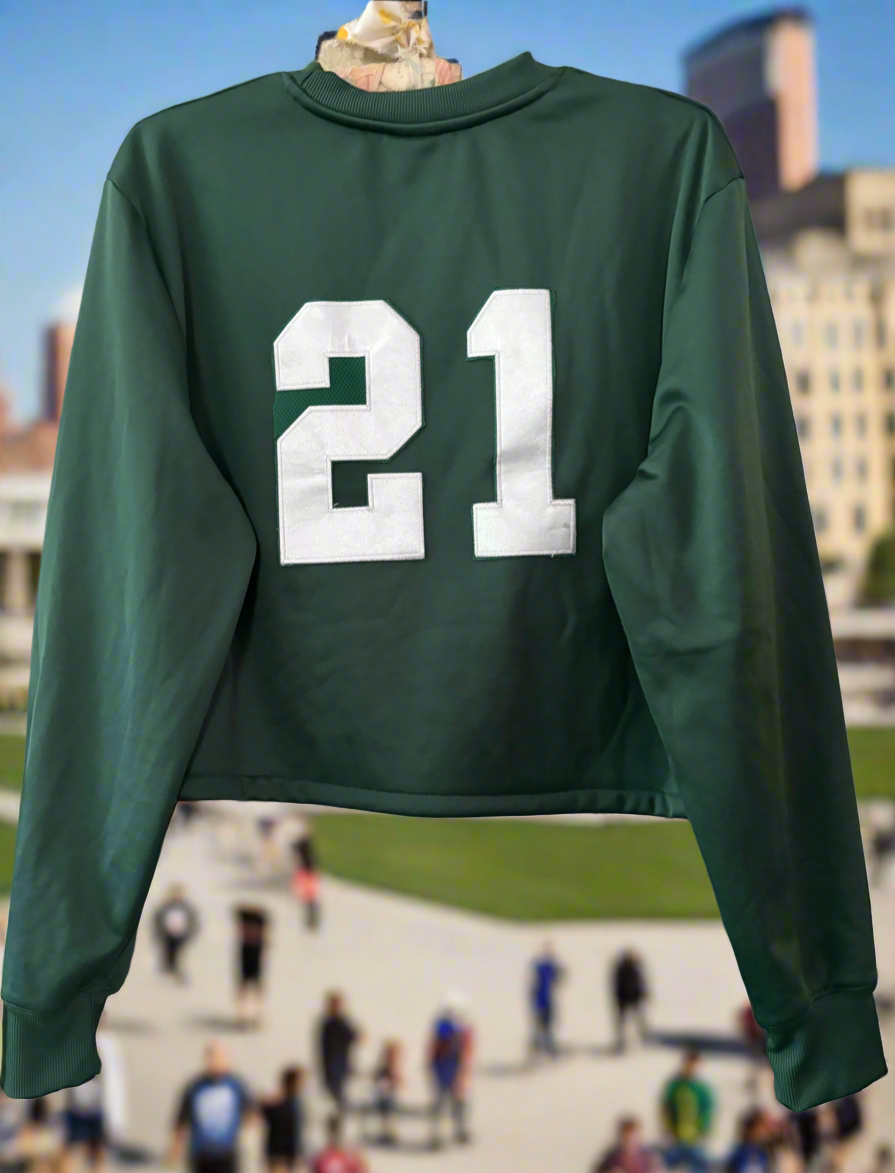Reworked Packers cropped Crewneck