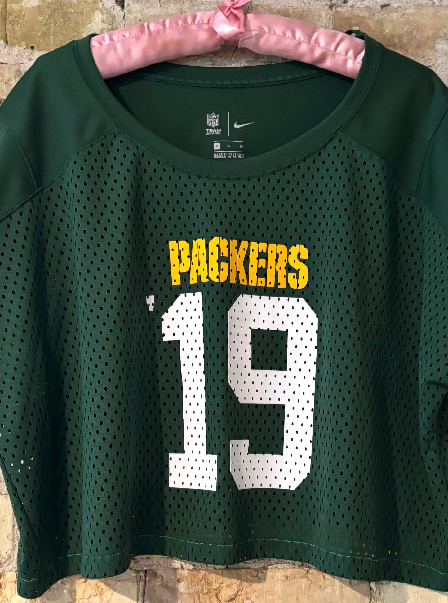 Vintage Green Bay Packers Junk Food Oversized cropped Mesh Jersey