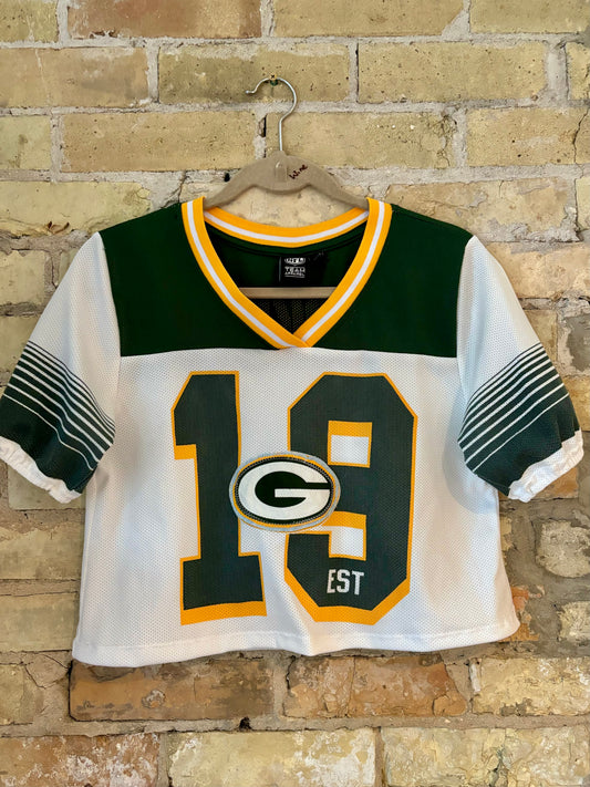 Reworked Throwback cropped color Block Jersey