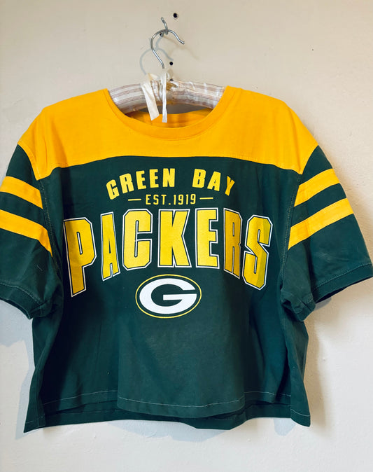 Reworked Packers Retro cropped Graphic Tee