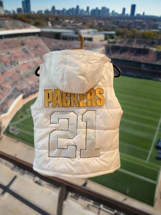 Reworked Packers Game Day Puffer Vest