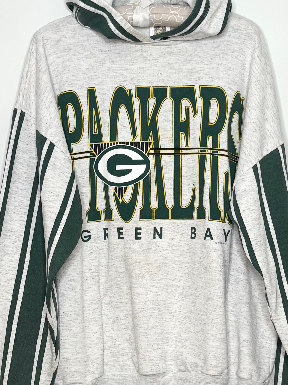 Vintage Packers Striped Hoodie Pullover 90’s Rare