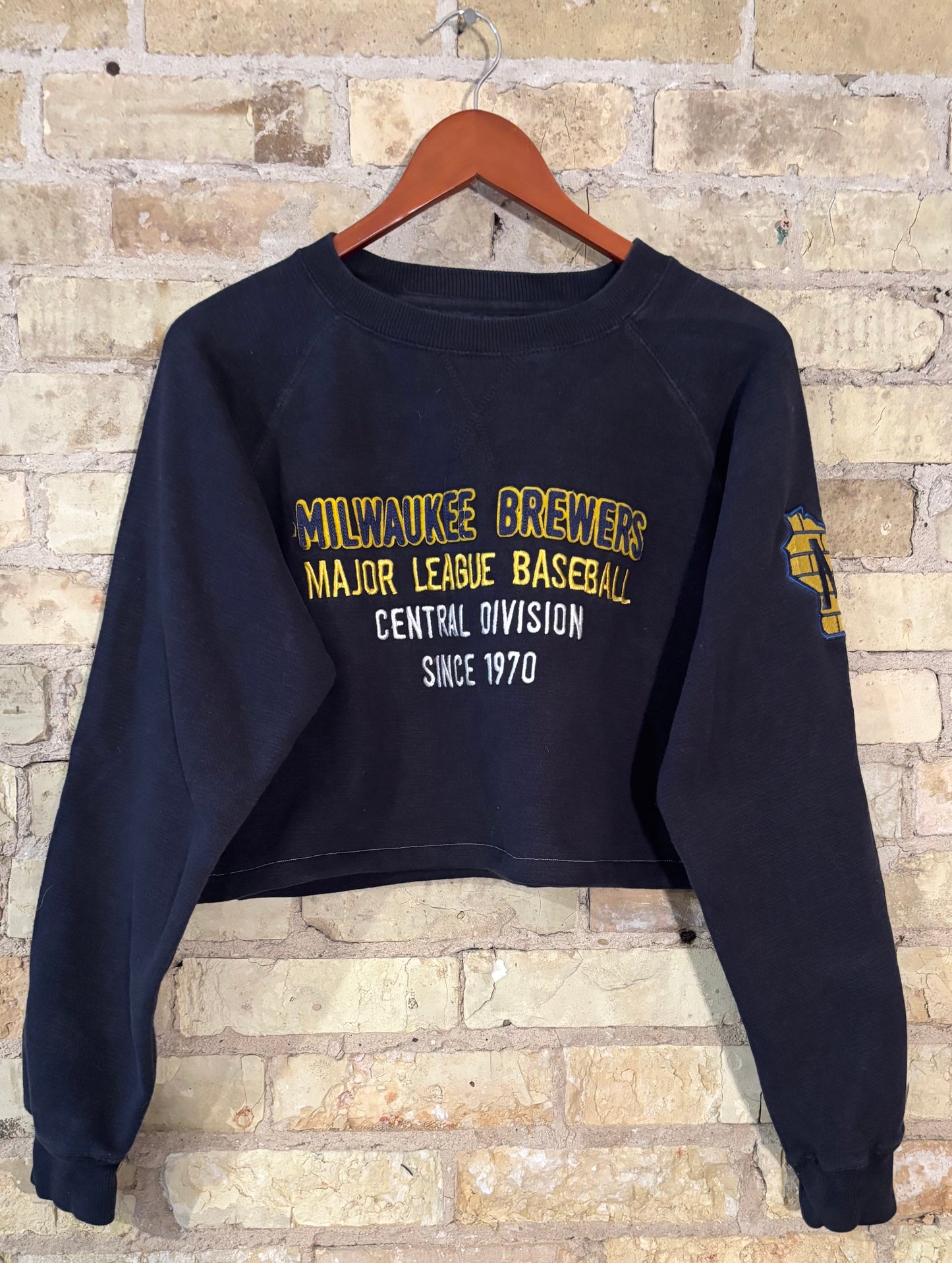 Brewers Retro Game Day Embroidered Crewneck