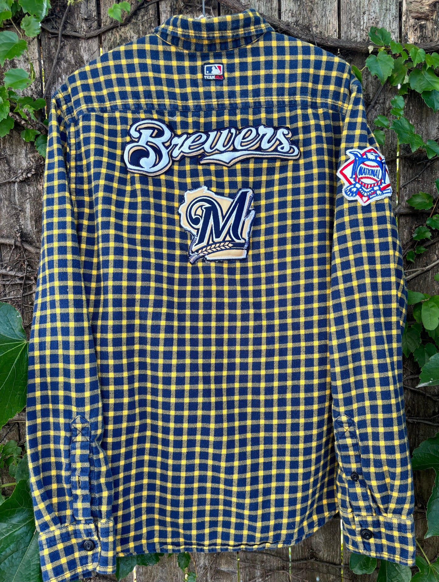 Reworked Milwaukee Brewers Game Day Flannel Shirt