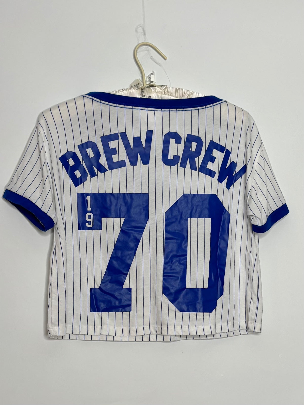 Y2k Victoria’s Secret striped Crop Top Jersey Tee
