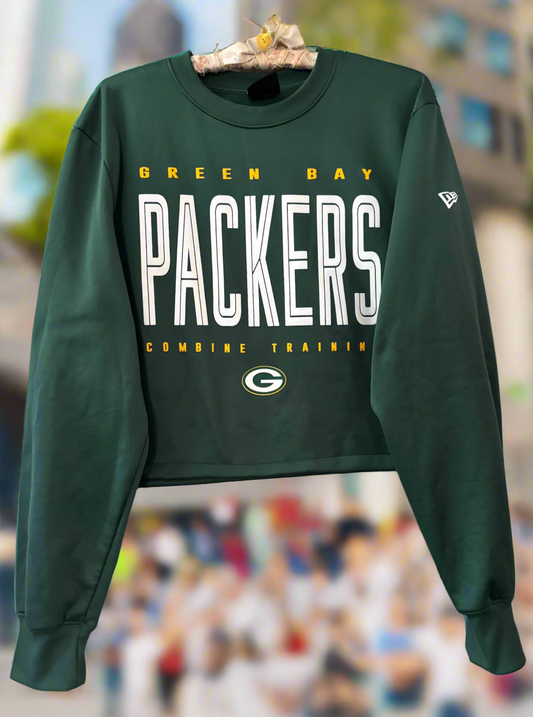 Reworked Packers cropped Crewneck